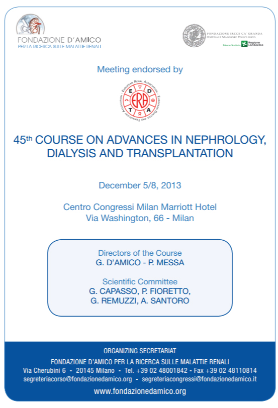45th COURSE ON ADVANCES IN NEPHROLOGY, DIALYSIS AND TRANSPLANTATION