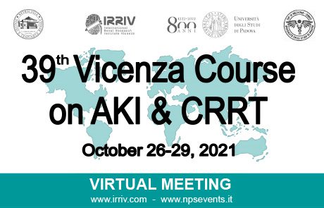 39th Vicenza Course on AKI & CRRT – virtual meeting – Endorsement